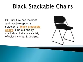 Black Stackable Chairs