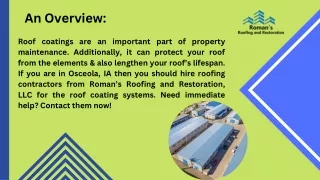 Hire Certified Roofers for Roof Coating in Osceola, IA| Iowa’s leading Roofing C