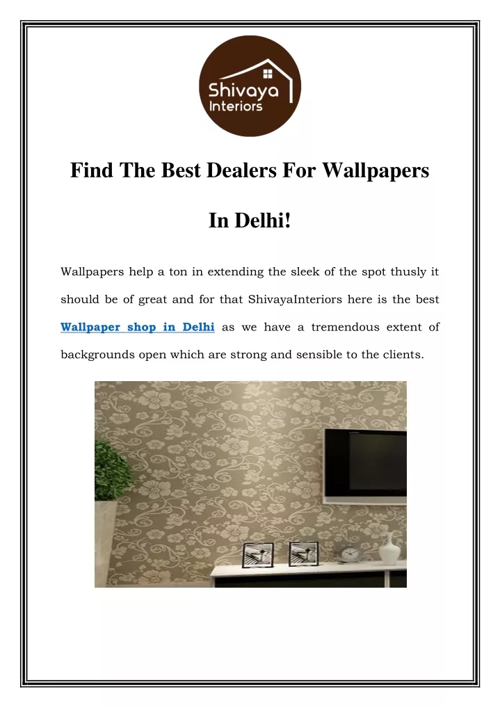 find the best dealers for wallpapers