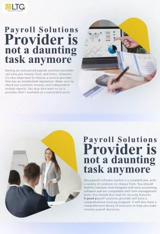 Payroll Solutions Provider is not a daunting task anymore