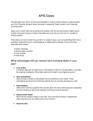 APIS Dates