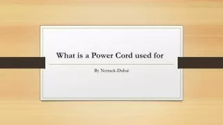 what is a power cord used for