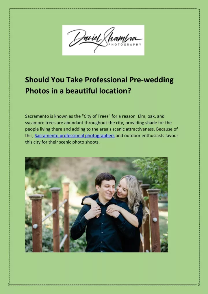 should you take professional pre wedding photos