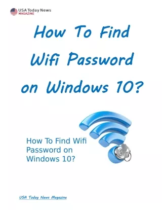 How To Find Wifi Password on Windows 10