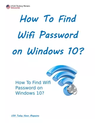 how to find wifi password on windows 10
