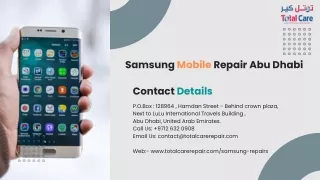 Explore The Best Samsung Mobile Repair Centre in Abu Dhabi