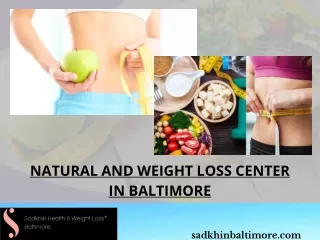 Natural Weight Loss Center Baltimore