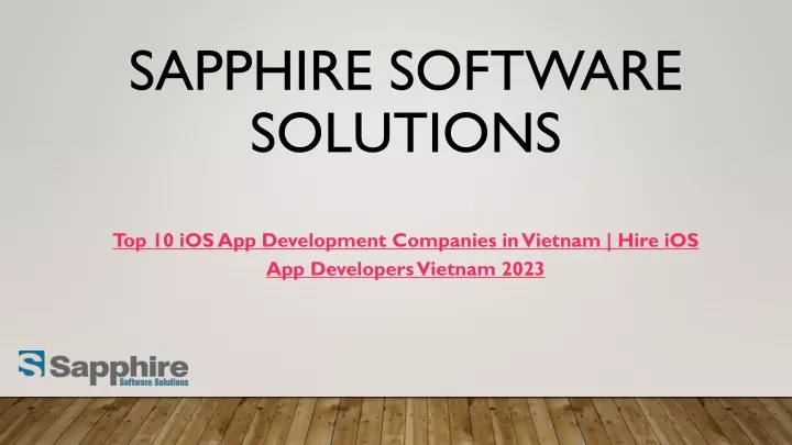 sapphire software solutions