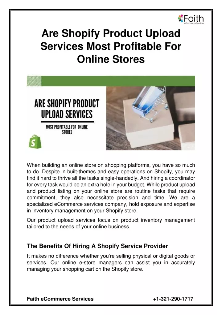 are shopify product upload services most