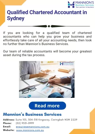 Qualified Chartered Accountant in Sydney