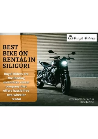 Rental bike in Siliguri
