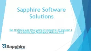 sapphire software solutions