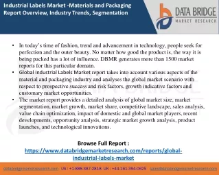 industrial labels market materials and packaging