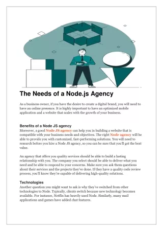 The Needs of a Node.js Agency
