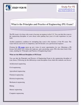 study for fe comments@studyforfe com https