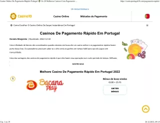 Casino Online De Pagamento Rápido Portugal ⚡️ Os 20 Melhores Casinos Com Pagamento Rápido