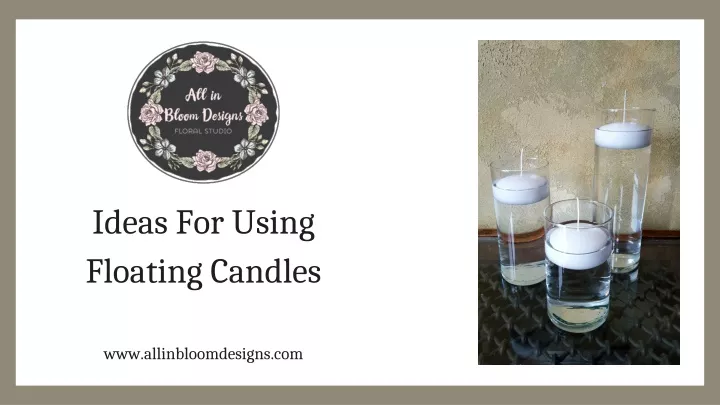 ideas for using floating candles