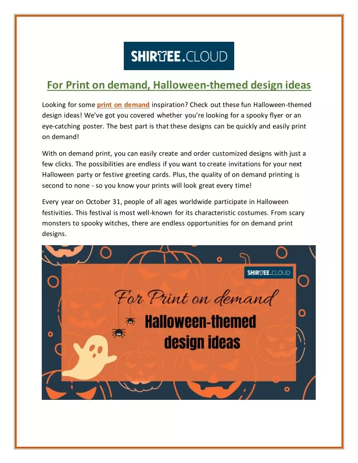 for print on demand halloween themed design ideas