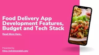 food delivery app development features budget