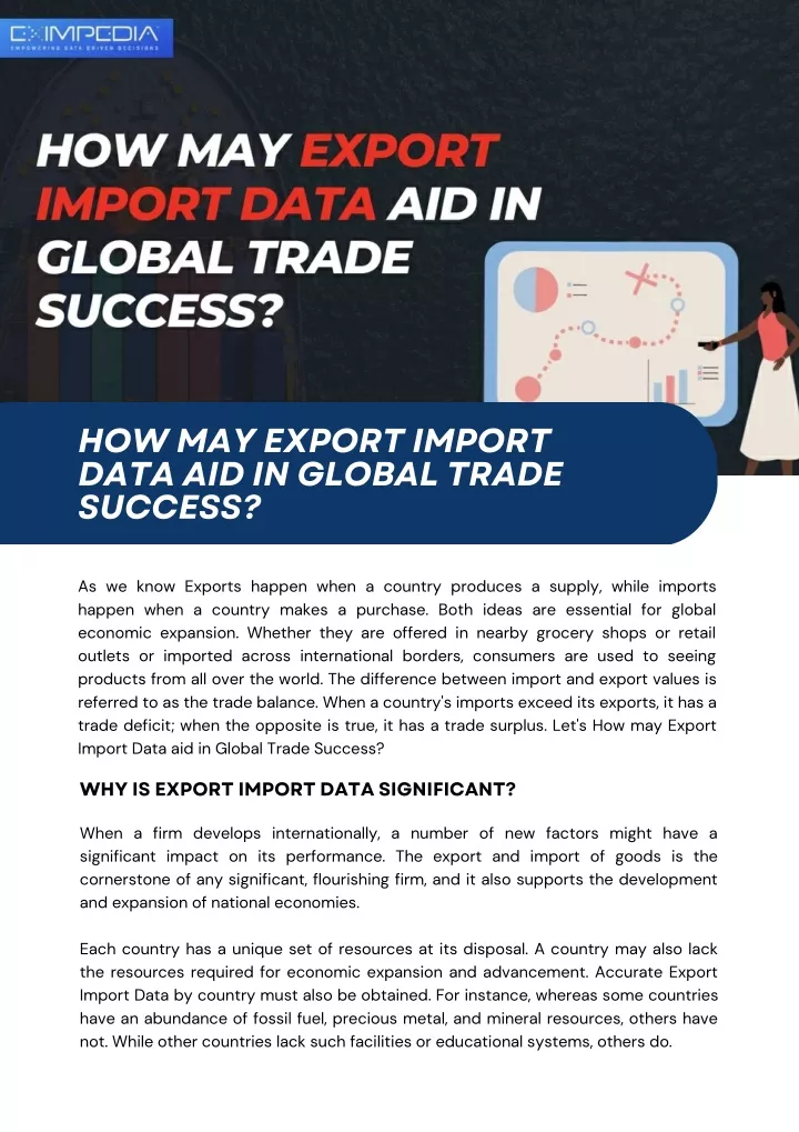 how may export import data aid in global trade