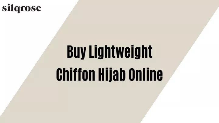 buy lightweight chiffon hijab online