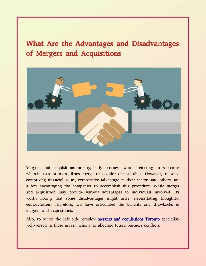 what are the advantages and disadvantages what