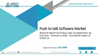 Push to talk Software Market Size, Demand, Trends, Applications & Forecast 2032