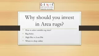 Why should you invest in Area rugs