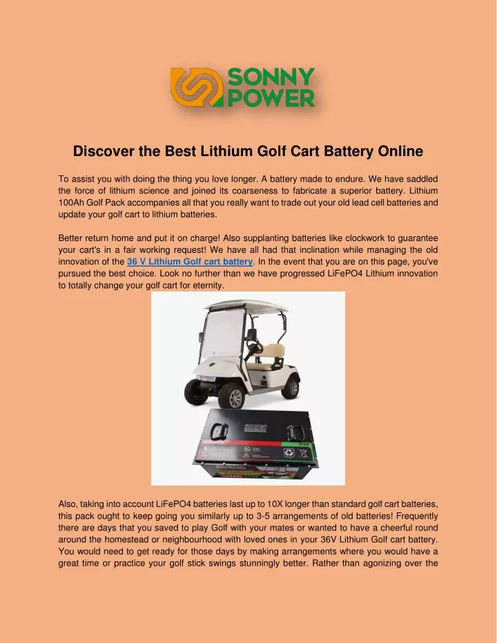 discover the best lithium golf cart battery online