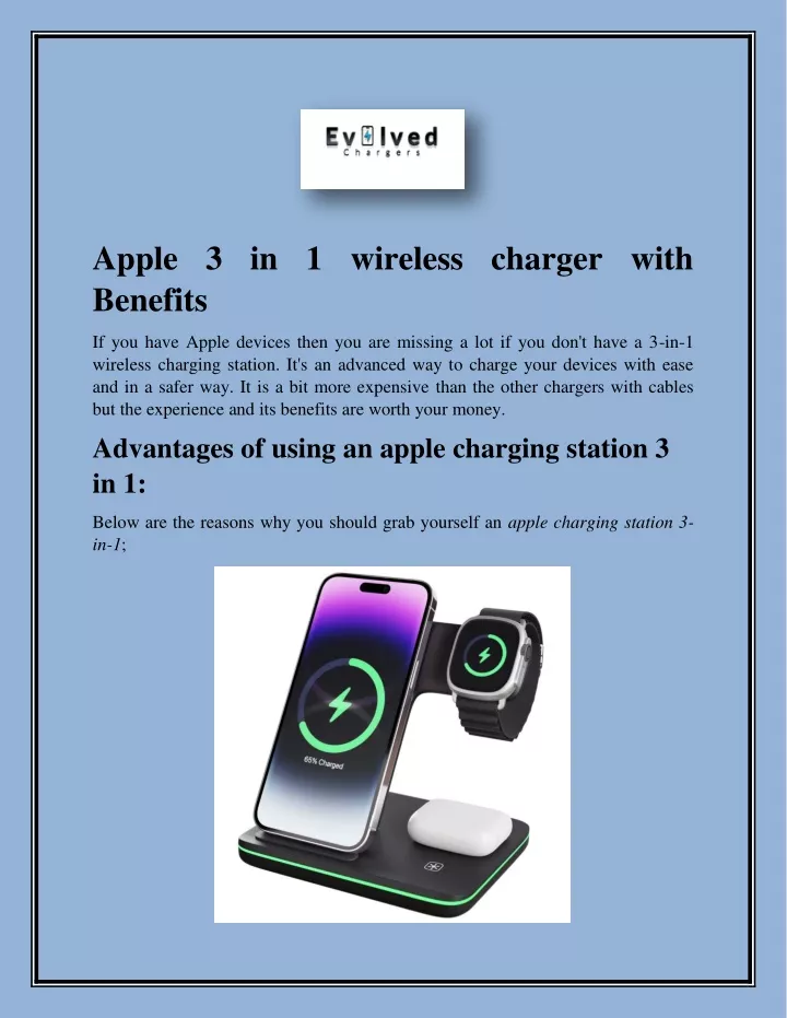 apple 3 in 1 wireless charger with benefits