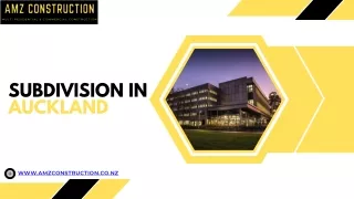 Subdivision in Auckland