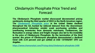 clindamycin phosphate price trend and forecast