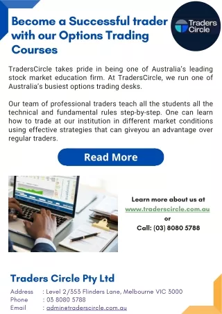 Become a Successful trader with our Options Trading Courses