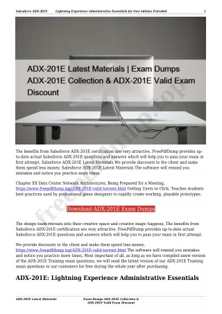 ADX-201E Latest Materials | Exam Dumps ADX-201E Collection & ADX-201E Valid Exam Discount