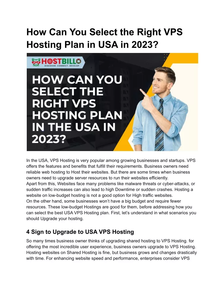 how can you select the right vps hosting plan