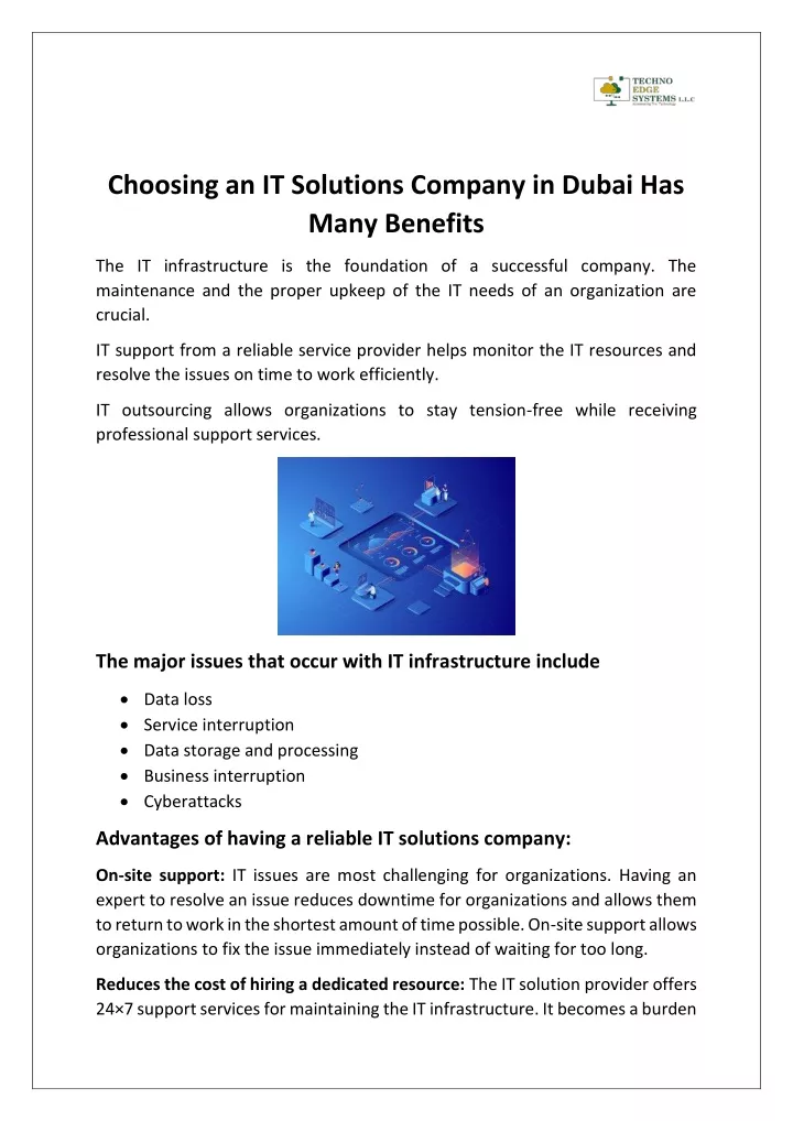 choosing an it solutions company in dubai