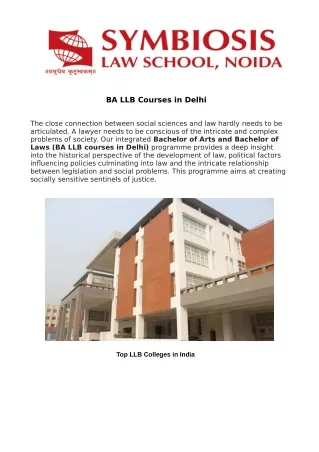 ba llb courses in delhi