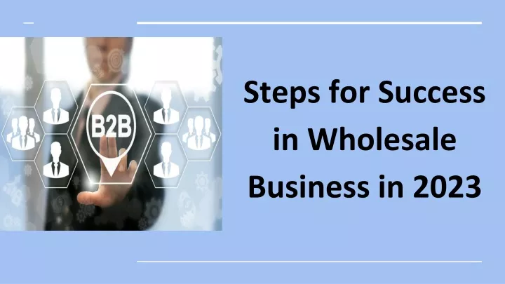 steps for success in wholesale business in 2023