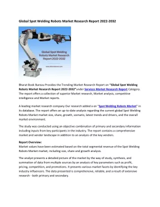 global spot welding robots market research report