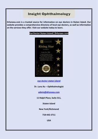 eye doctor staten island