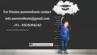 for nmims answersheets contact info