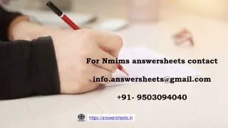 for nmims answersheets contact info