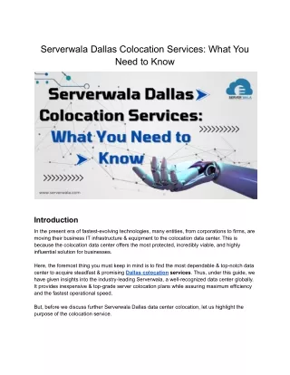 serverwala dallas colocation services what