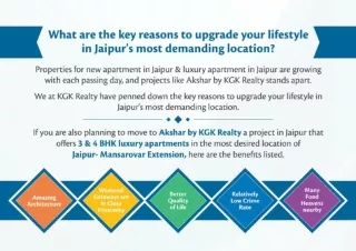 What are the key reasons to upgrade your lifestyle in the most- demanding location of Jaipur
