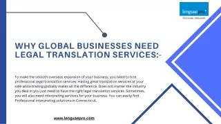 Why global businesses need