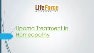Lipoma Treatment In Homeopathy