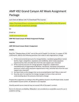 amp 492 grand canyon all week assignment package