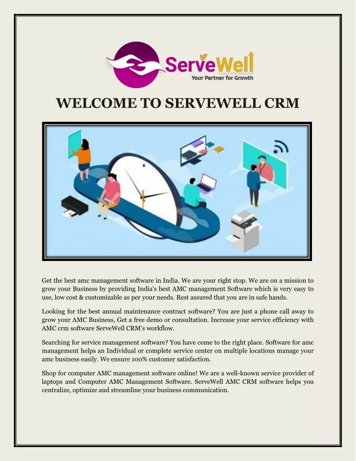 welcome to servewell crm