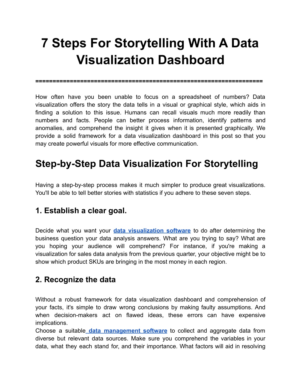 PPT - 7 Steps For Storytelling With A Data Visualization Dashboard ...