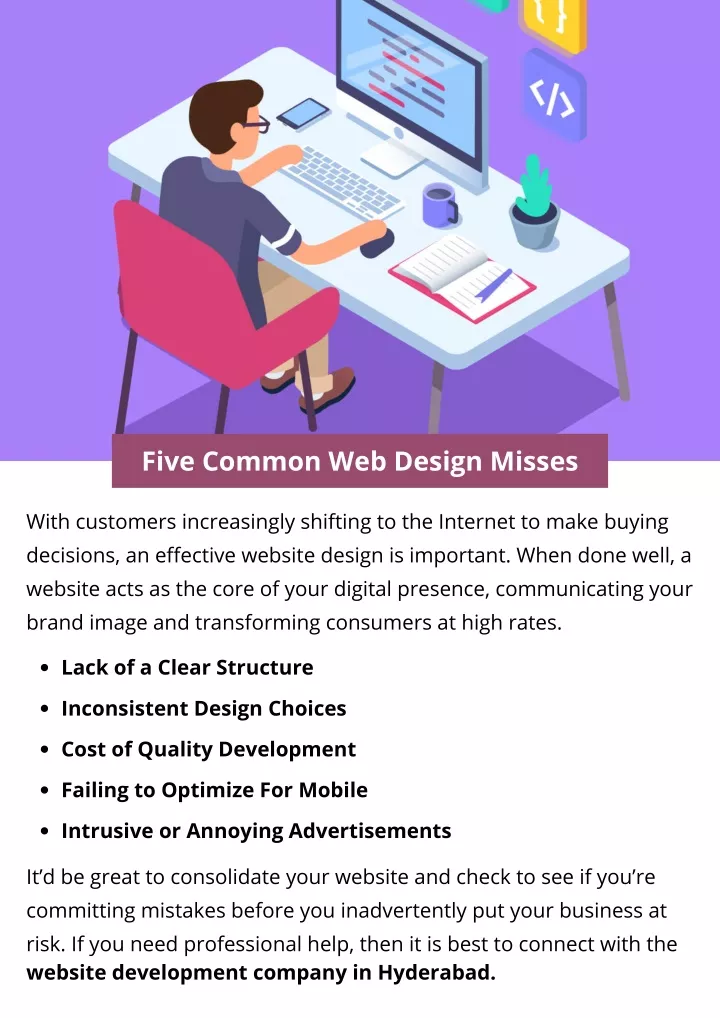 five common web design misses